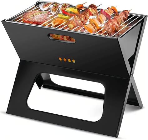 Barbacoa de carbón portátil con diseño moderno