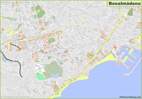 Mapa de Benalmádena y sus principales núcleos