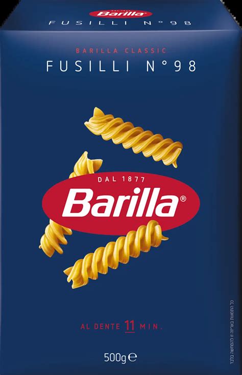 Pasta Barilla, espaguetis y fusilli