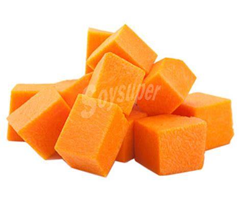 Calabaza cortada en dados