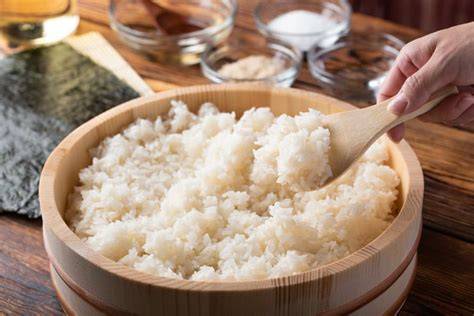 Arroz de sushi cocido