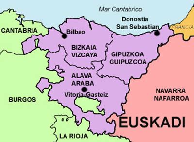 Mapa de Euskadi con los puntos destacados donde se elaboran las mejores tortillas de patatas.