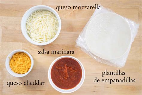 Ingredientes para empanadillas de pizza