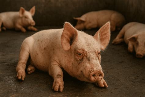 Cerdos afectados con signos neurológicos de la enfermedad de Glässer