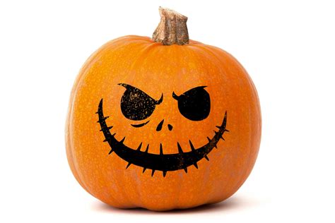 Calabaza tallada con la cara de Jack Skellington
