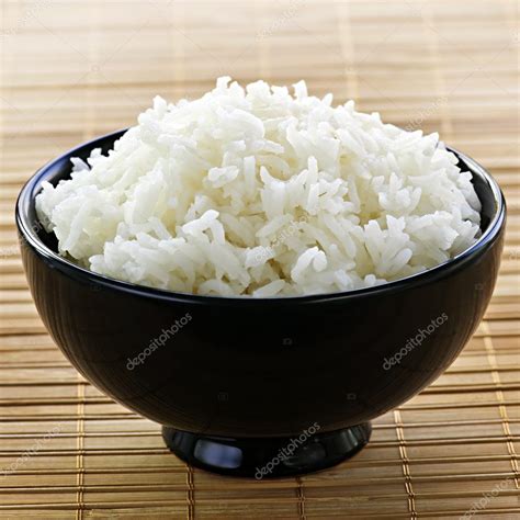 Tazón de arroz blanco