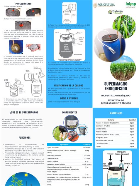 Proceso de elaboración de biofertilizante Supermagro en contenedores