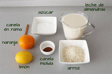 Ingredientes para hacer arroz con leche