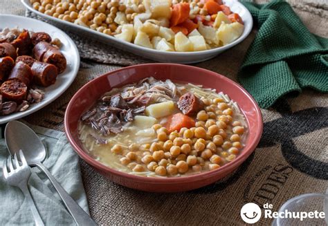 Plato de cocido zamorano con garbanzos