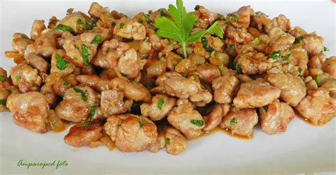 plato de mollejas preparadas