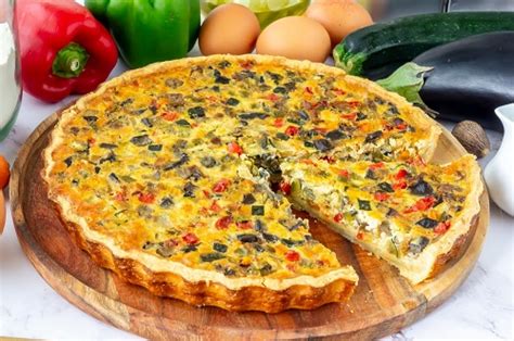 Preparación paso a paso de quiche de verduras