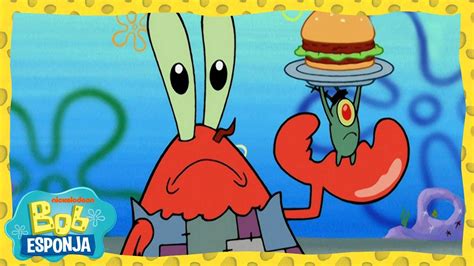 Don Cangrejo y Plankton discutiendo la receta