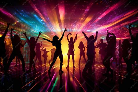 Ilustración de una discoteca con gente bailando al ritmo de