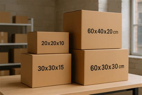 Tabla comparativa de tamaños de cajas para palomitas