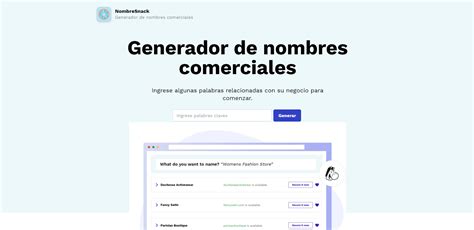 Ejemplo de interfaz de generador de nombres