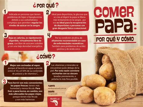 Infografía con los beneficios de comer patatas