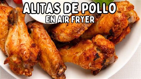 Alitas de pollo crujientes preparadas con freidora de aire