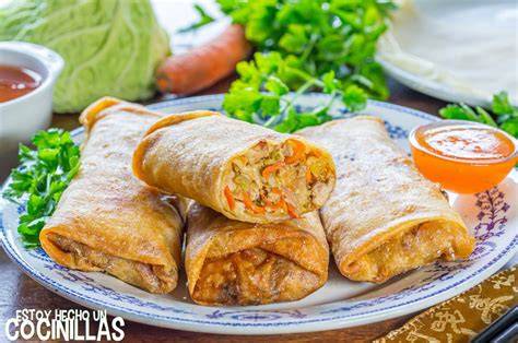 Ingredientes para el relleno de rollitos de primavera