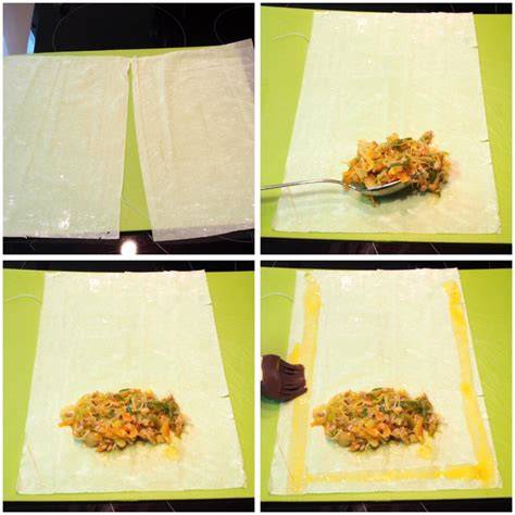Proceso de armado de rollitos de primavera