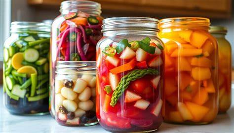 Variedad de vegetales fermentados