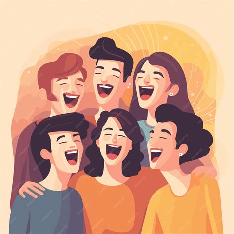 Ilustración de personas riendo y divirtiéndose en un aeropuerto