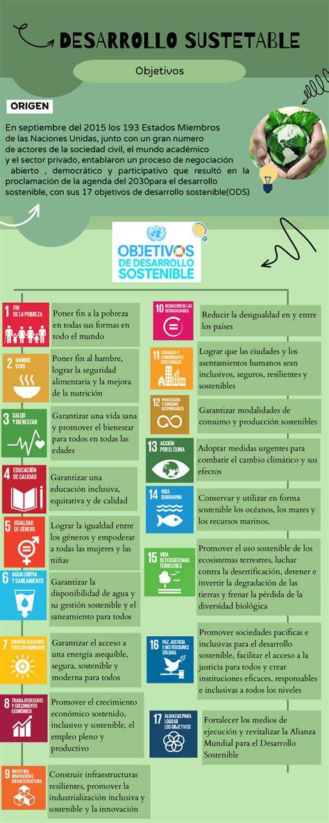 Infografía sobre los objetivos de desarrollo sostenible