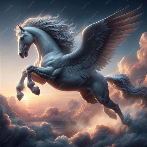 Ilustración de Pegaso, el caballo alado