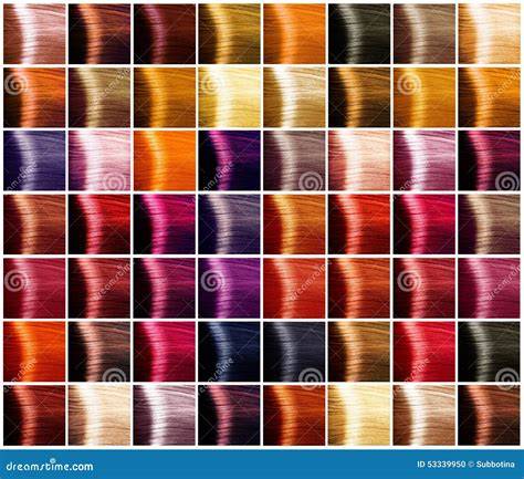 Paleta de colores de tintes para cabello