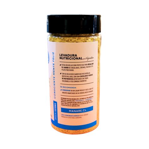 Envase de levadura nutricional en copos