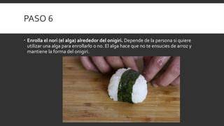 Instrucciones gráficas para hacer onigiri