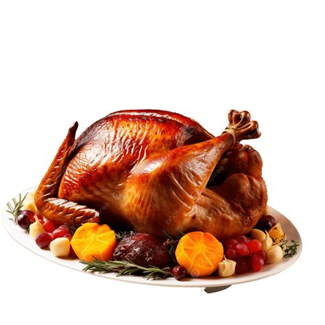 Pavo asado entero y decorado para la cena de Navidad