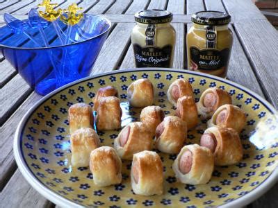 Ingredientes para hojaldres de frankfurt