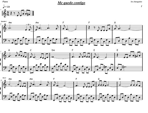 Partitura con arreglos para banda de la canción 