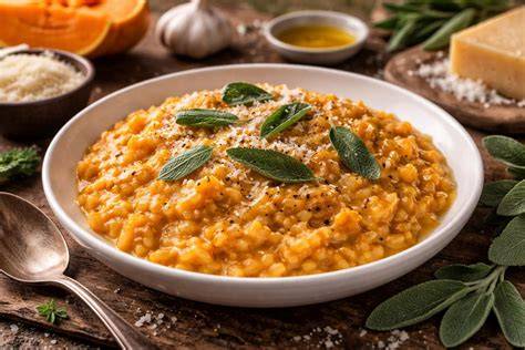 Risotto cremoso de calabaza