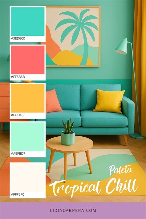 Paleta de colores vibrantes que combinan con pantalones tostados