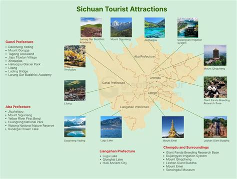 Mapa de la región de Sichuan, China
