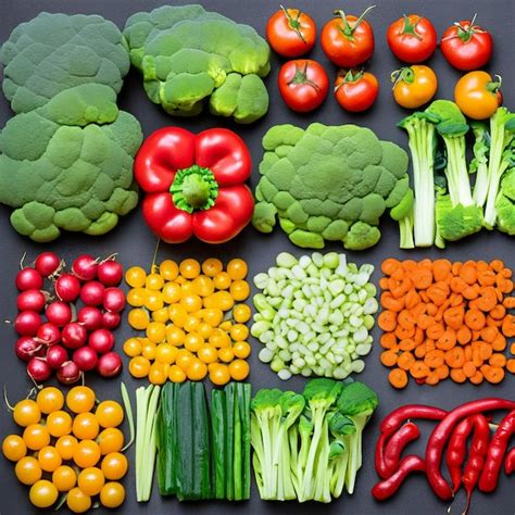 Variedad de verduras frescas para hojaldre