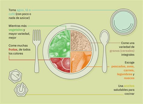 Esquema del método del plato de Harvard con legumbres