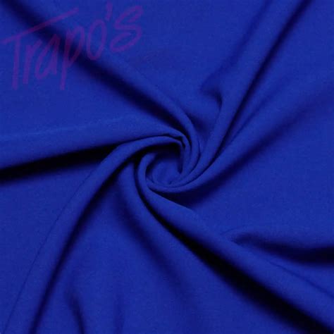 Detalle del tejido de crep stretch azul oscuro
