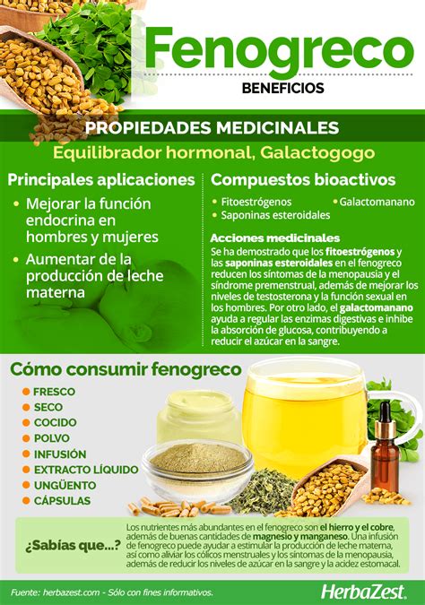 Infografía sobre los beneficios del fenogreco para la salud