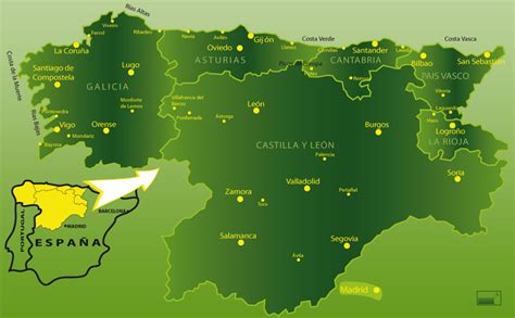 Mapa del norte de España destacando regiones pesqueras