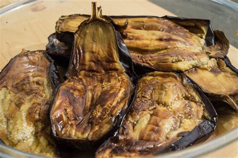 Berenjena cocinada en microondas