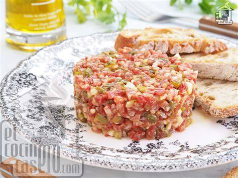 Ingredientes para tartar de fuet