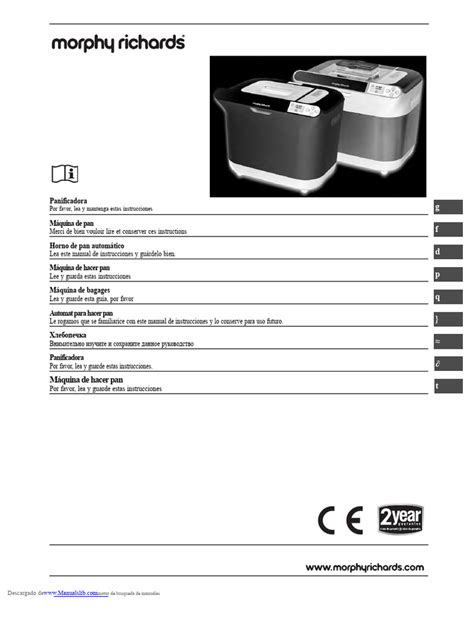 Panificadora Morphy Richards con pan recién horneado