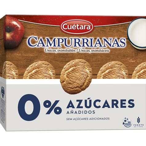 Etiqueta nutricional de las Galletas Campurrianas 0% Azúcares Añadidos