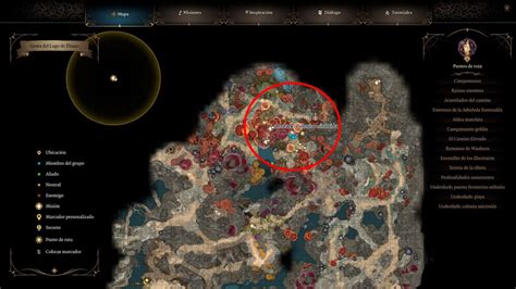 Mapa de la Colonia Micónida en Baldur's Gate 3