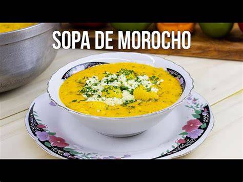 Ingredientes frescos para la sopa de morocho