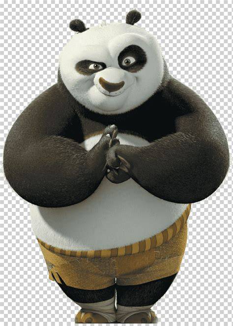 Ilustración de Po, el panda gigante