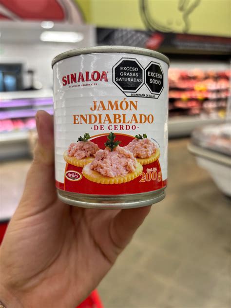 Frasco de jamón endiablado conservado