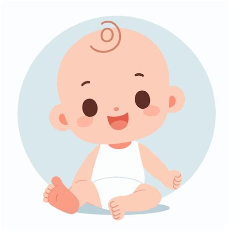 ilustración de un bebé feliz y saludable